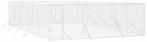 Kojec zewnętrzny dla psa, srebrny, 6x10x2 m, stal galwanizowana