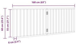 Bramka dla psa składana 2 panele biała 160 cm drewno topolowe