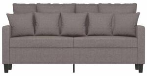 Sofa 2-osobowa, kolor taupe, 140 cm, tapicerowana tkaninÄ