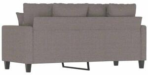 Sofa 2-osobowa, kolor taupe, 140 cm, tapicerowana tkaninÄ