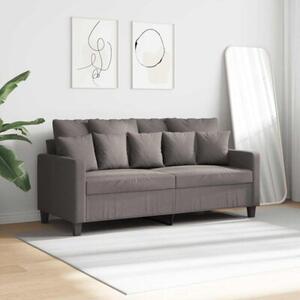 Sofa 2-osobowa, kolor taupe, 140 cm, tapicerowana tkaninÄ