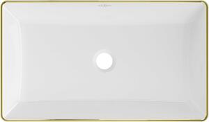 Mexen Nadia umywalka nablatowa 62 x 35 cm, biała/złota rant - 21616005