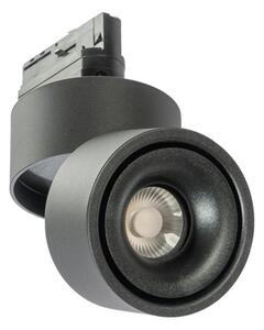 Czarna lampa Costa LED 12W do 3-fazowego systemu szynowego