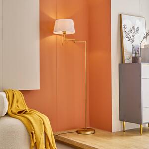 Lampa stojąca Ismene Lindby, brązowy / mosiężny, salon / jadalnia, metal