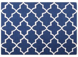 Wełniany dywan marokańska koniczyna 160 x 230 cm granatowy tkany ręcznie Silvan Beliani