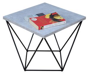 Industrialny stolik kawowy beton + czarny - Galapi 5X