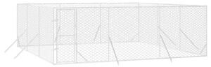Kojec zewnętrzny dla psa, srebrny, 6x6x2 m, stal galwanizowana