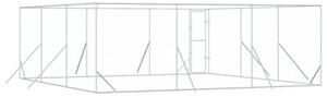 Kojec zewnętrzny dla psa, srebrny, 6x6x2 m, stal galwanizowana