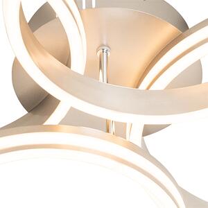 Lampa sufitowa stalowa w tym LED 3-stopniowa ściemnialna 4-punktowa - Navara Oswietlenie wewnetrzne