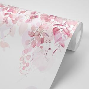 Samoprzylepna tapeta delikatny dotyk natury w kolorze różowym
