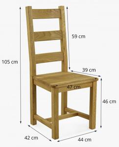 Krzesło z litego drewna dębowego, Ladder