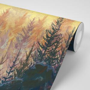 Samoprzylepna tapeta artystyczne malarstwo leśne