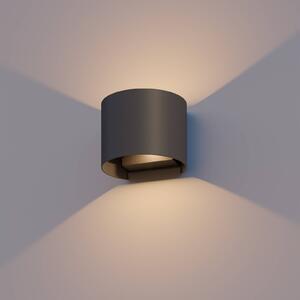 Calex Kinkiet zewnętrzny LED Oval, czarny, aluminium, nowoczesny