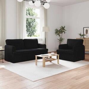 ModuÅowa sofa czarna z wygodnymi poduszkami i ergonomicznie zaprojektowanym siedziskiem