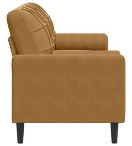Sofa 3-osobowa z poduszkami, brÄ zowa, 180 cm, aksamit