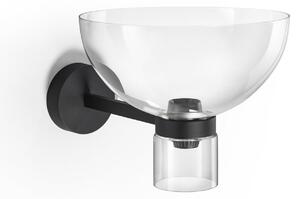 Lampa Ścienna FLOS, Nocturne Bowl, ściemnialny, czarny, przedpokój, aluminium, design
