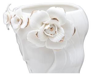 Biały porcelanowy wazon Mauro Ferretti Cute Woman