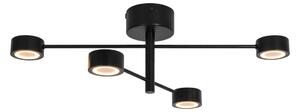 Nordlux Lampa sufitowa LED Clyde Flex, 4-punktowa, 2 rozpórki, czarna