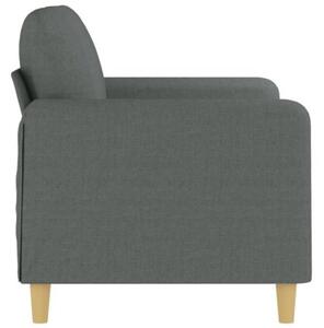 Sofa 2-osobowa, ciemnoszara, 120 cm, tapicerowana tkaninÄ