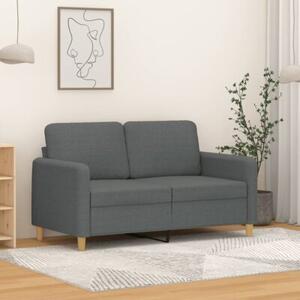 Sofa 2-osobowa, ciemnoszara, 120 cm, tapicerowana tkaninÄ