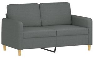 Sofa 2-osobowa, ciemnoszara, 120 cm, tapicerowana tkaninÄ