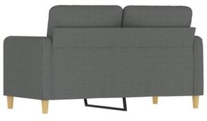Sofa 2-osobowa, ciemnoszara, 120 cm, tapicerowana tkaninÄ