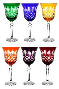 Lavo mix kolorów kieliszki kryształowe do wina, 6szt, 240ml