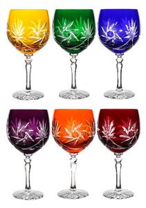 Molendi mix kolorów kieliszki kryształowe do wina, 6szt, 300ml