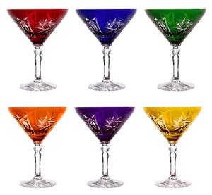 Molendi mix kolorów kieliszki kryształowe do martini, 6szt, 115ml