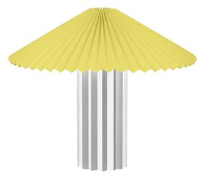 Lampa stołowa w żółto-srebrnym kolorze ze ściemniaczem i tekstylnym kloszem (wysokość 36 cm) Taite – Blomus