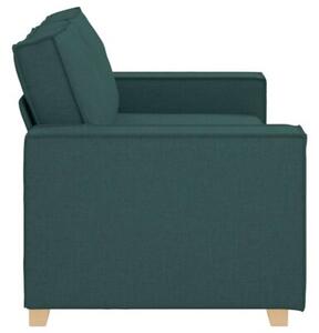 Sofa 2-osobowa ciemnozielona 180x78x84 cm tkanina