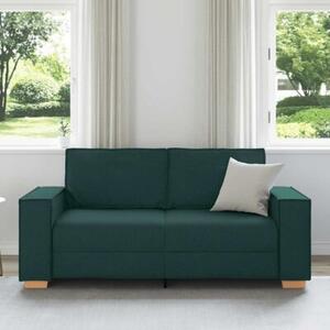 Sofa 2-osobowa ciemnozielona 180x78x84 cm tkanina