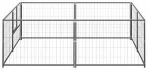 Kojec dla psa, czarny, 4 m², stalowy