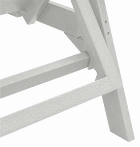 Leżak biały 195,5 x 53 x 98,5 cm hdpe