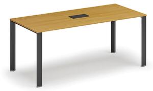 Stół PRIMO INFINITY 1800 x 900 x 750, buk + port blatowy TYP I, czarny