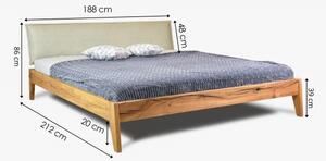 Łóżko z litego dębu dla dwojga 180 x 200, William