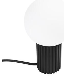 Czarna lampa stołowa ze szklanym kloszem (wysokość 19 cm) Orbital – Sollux
