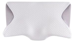 Ergonomiczna poduszka z pianki memory biało-szara 60 x 35 cm