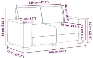 Sofa dwuosobowa czerwono-pomaraÅczowa 160x77x82 cm tkanina sztruksowa