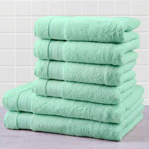 Zestaw ręczników frotte i ręczników kąpielowych MEXICO miętowy 6 szt