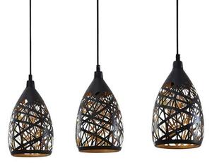 Lindby - Marcello 3 Lampa Wisząca Black/Gold