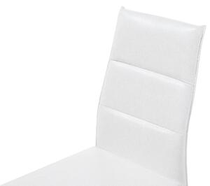 Zestaw 2 krzeseł wspornikowych do jadalni z ekoskóry biały Rockford Beliani