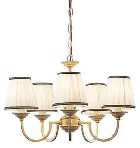 Lindby - Lumiel 5 Żyrandol Cream/Antique Brass