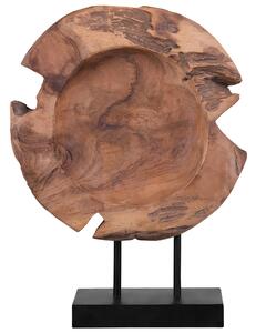 Dekoracyjna figurka ryby nowoczesna rustykalna jasne drewno Plaice Fish Beliani