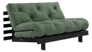 Zielona rozkładana sofa 140 cm Roots Black Night – Karup Design