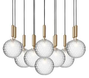 Nuura - Miira 13 Żyrandol Brass/Optic Clear