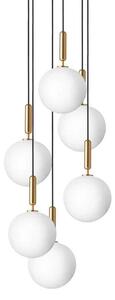 Nuura Aps - Miira 6 Żyrandol Large Brass/Opal White Nuura
