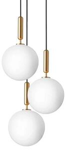 Nuura Aps - Miira 3 Żyrandol Large Brass/Opal White Nuura