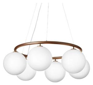 Nuura Aps - Miira 6 Circular Żyrandol Dark Bronze/Opal White Nuura