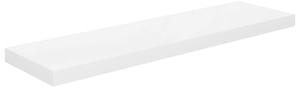 Półka ścienna, wysoki połysk, biała, 90x23,5x3,8 cm, mdf
